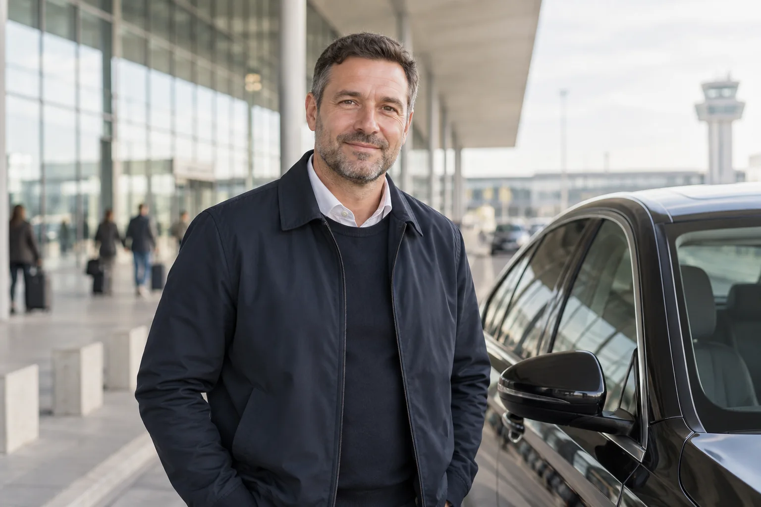 Portrait of a driver for private airport transfers in Hamburg